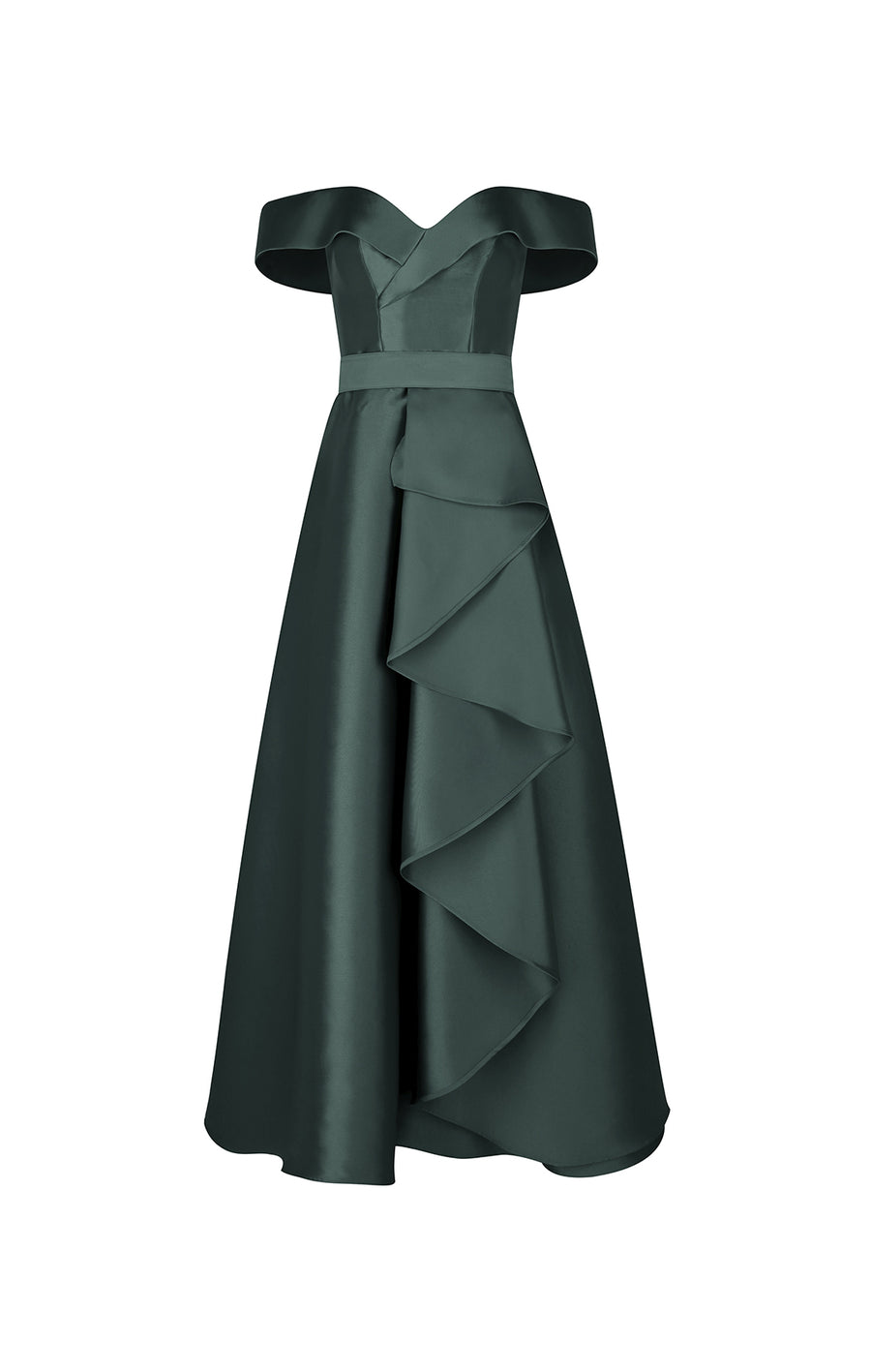 Vestido con Olanes Verde