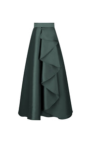 Vestido con Olanes Verde