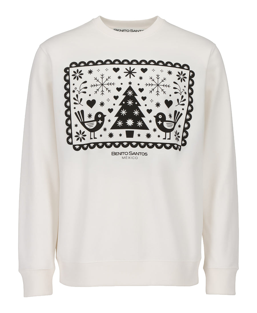 SUDADERA HOLIDAYS BLANCA