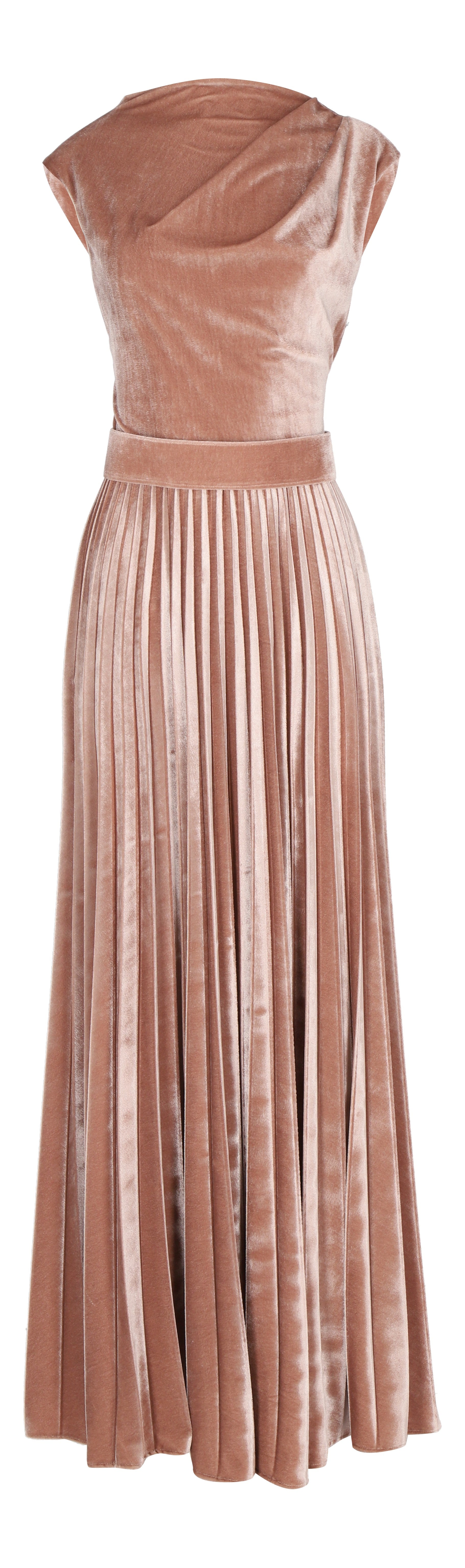 VESTIDO OTOÑO INVIERNO TERCIOPELO ARENA