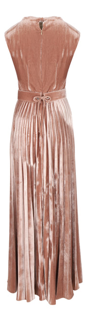 VESTIDO OTOÑO INVIERNO TERCIOPELO ARENA