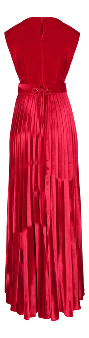 VESTIDO OTOÑO INVIERNO TERCIOPELO ROJO