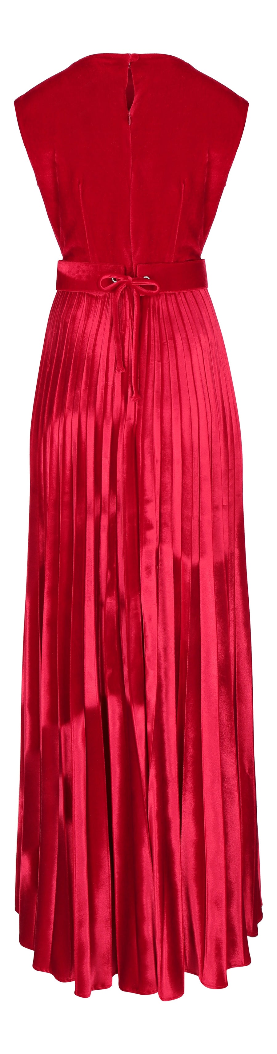 VESTIDO OTOÑO INVIERNO TERCIOPELO ROJO