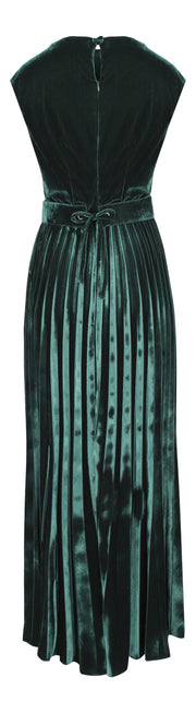 VESTIDO OTOÑO INVIERNO TERCIPELO VERDE