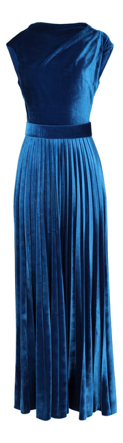 VESTIDO OTOÑO INVIERNO TERCIOPELO AZUL