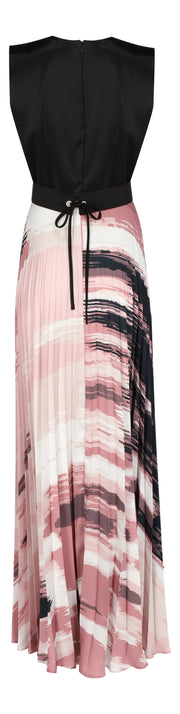 VESTIDO OTOÑO INVIERNO NEGRO ROSA