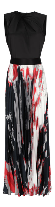 VESTIDO OTOÑO INVIERNO NEGRO ROJO