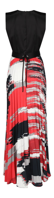 VESTIDO OTOÑO INVIERNO NEGRO ROJO