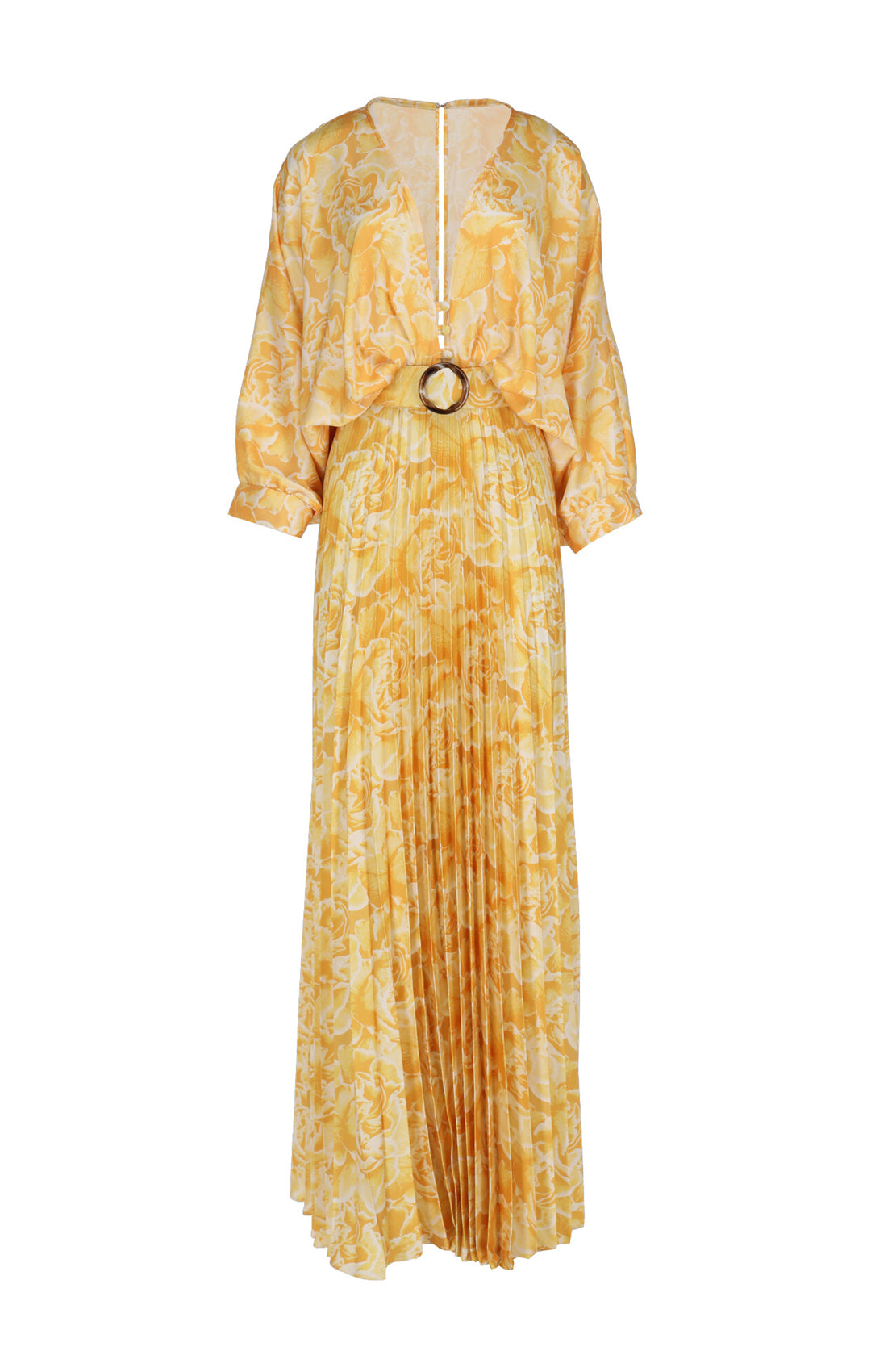 Vestido Plisado María Mía Amarillo