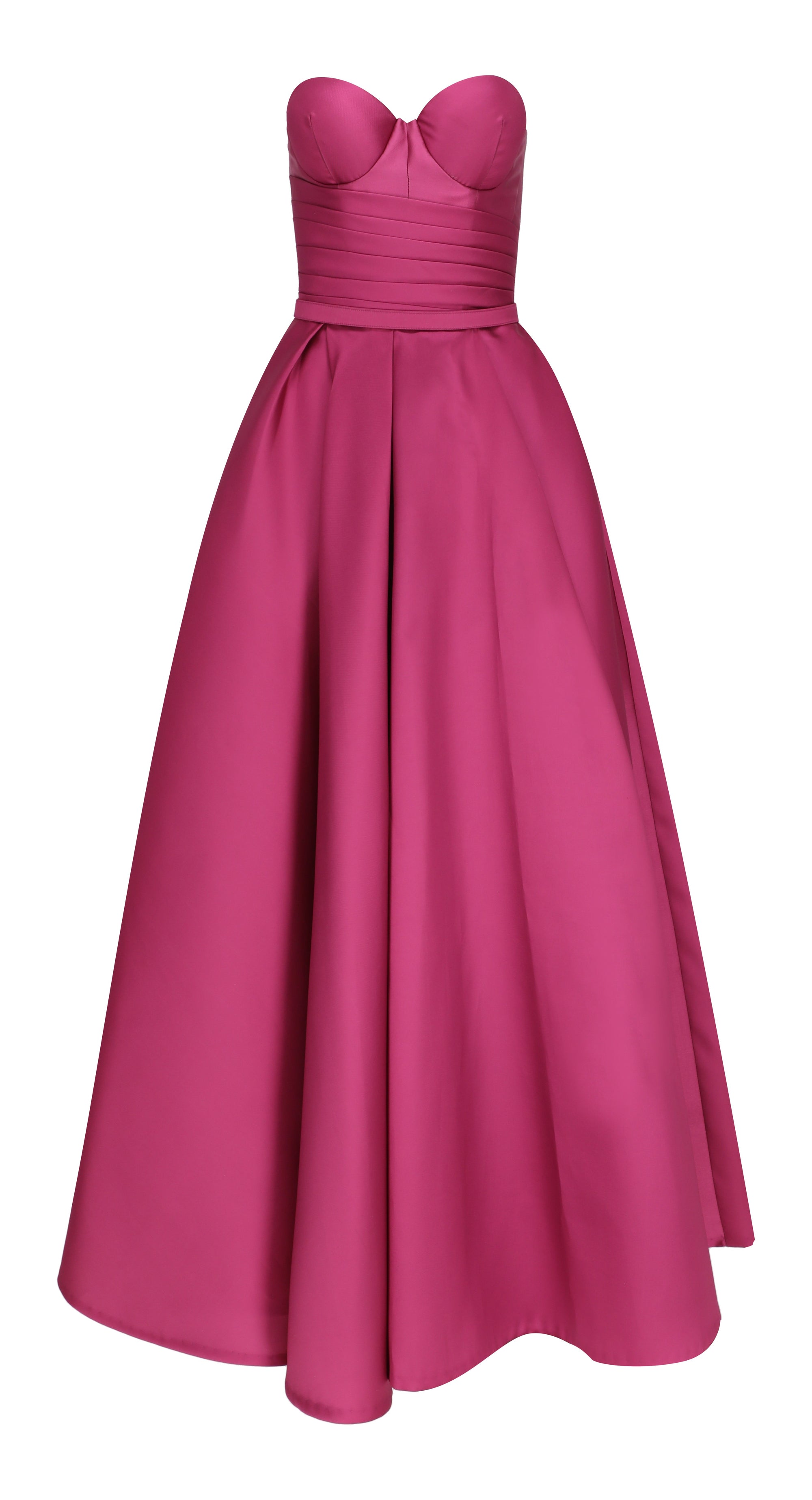 Benito Santos Crucero Vestido Strapless Fucsia