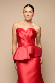 VESTIDO ESCOTE CORAZÓN ROJO