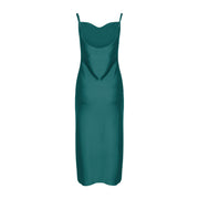 Vestido DESBOCADO VERDE BOTELLA Benito Santos