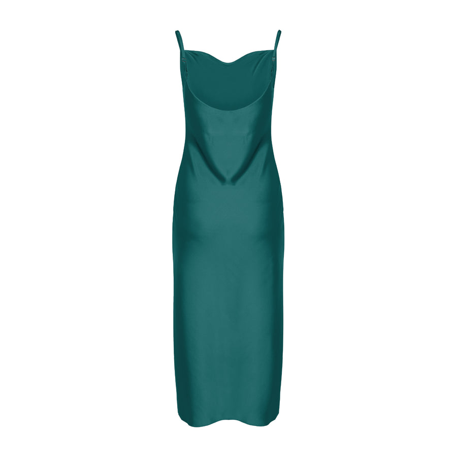 Vestido DESBOCADO VERDE BOTELLA Benito Santos