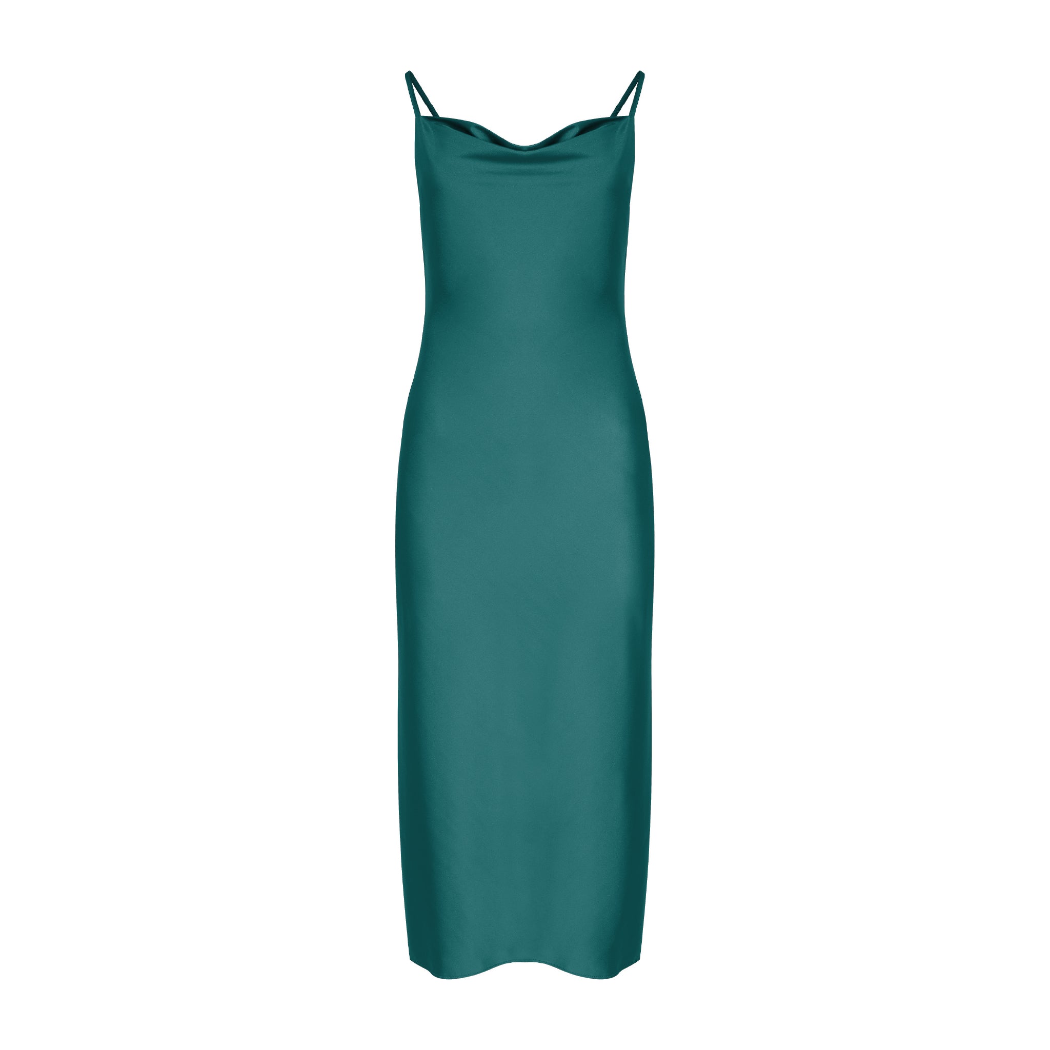Vestido DESBOCADO VERDE BOTELLA Benito Santos México