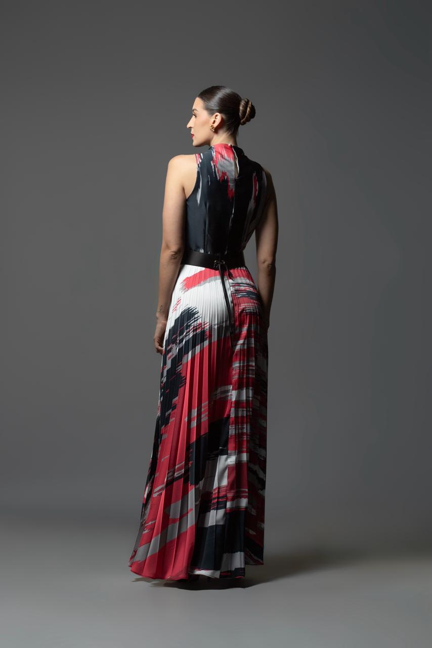 VESTIDO OTOÑO INVIERNO TOTAL PRINT ROJO