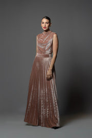 VESTIDO OTOÑO INVIERNO TERCIOPELO ARENA