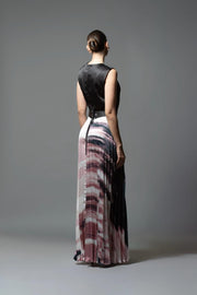 VESTIDO OTOÑO INVIERNO NEGRO ROSA