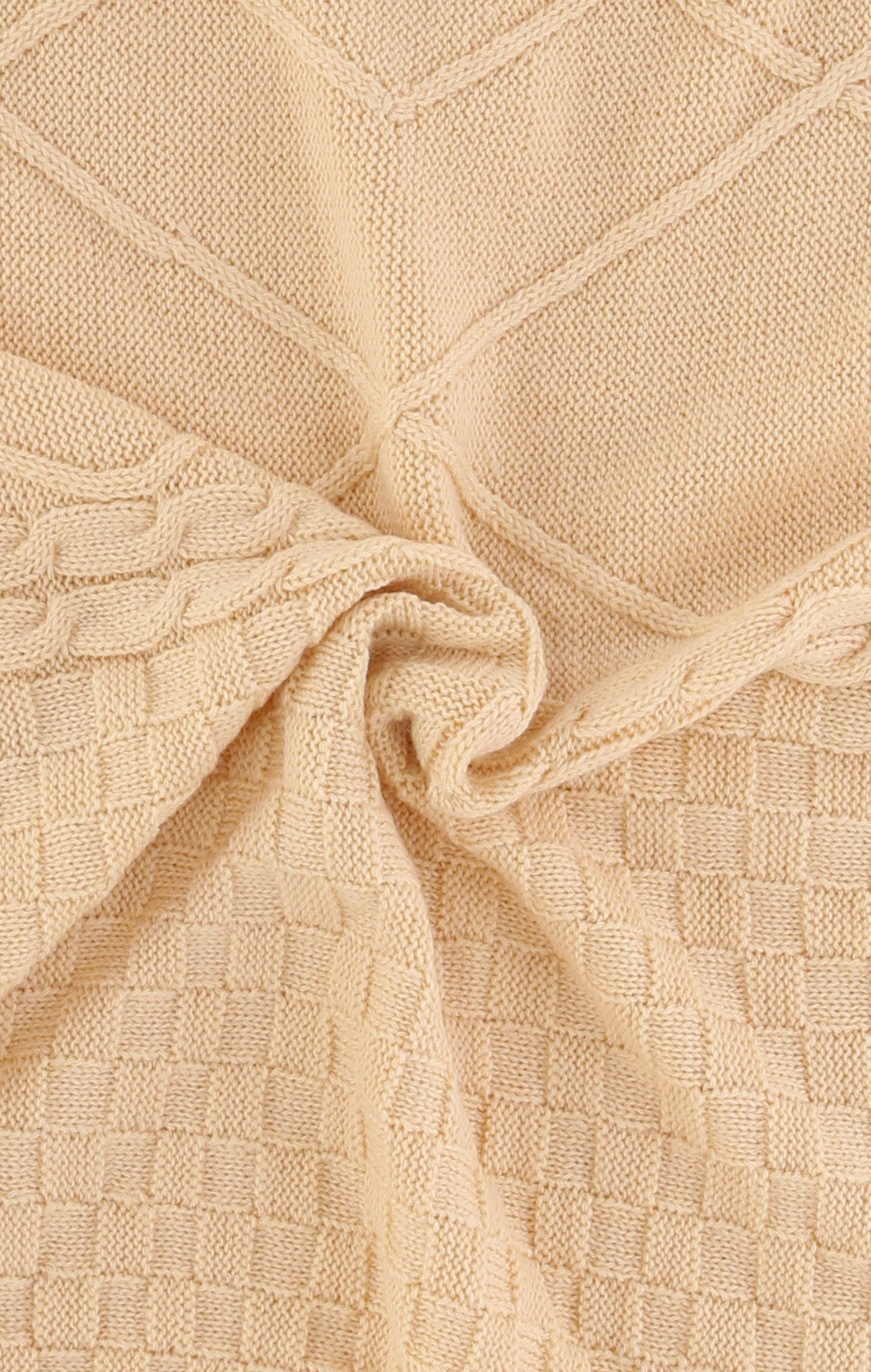 Set de cojines y frazada beige