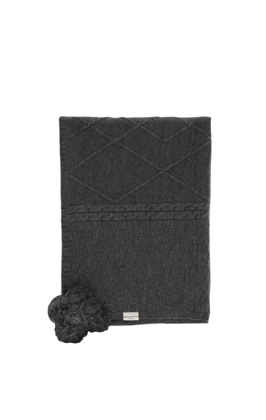 Set de cojines y frazada gris